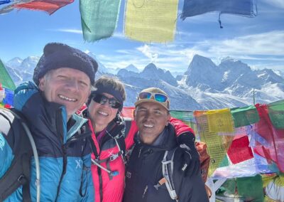 Magnifique vue de l'un des trois passes sur ce trek au nepal 2023