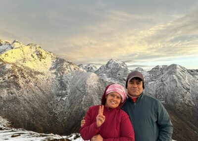 Rajan et Nirmala dans les montagnes de l'Himalaya